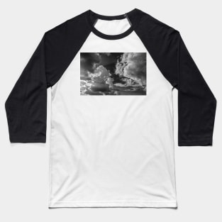 Clouds in the sky in black and white Baseball T-Shirt